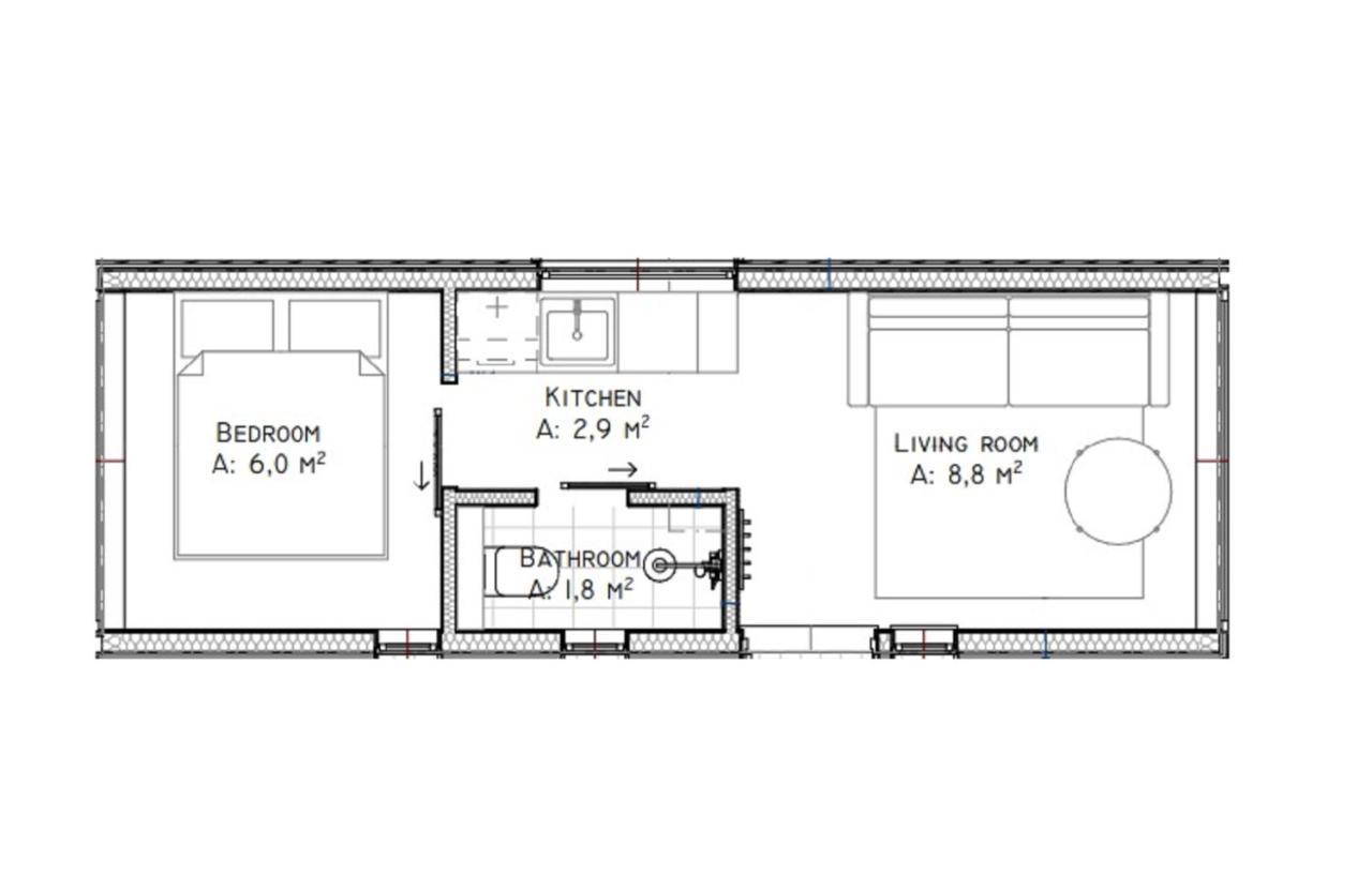 Вилла Tinyhouse Heimatglueck Бад-Берлебург Экстерьер фото